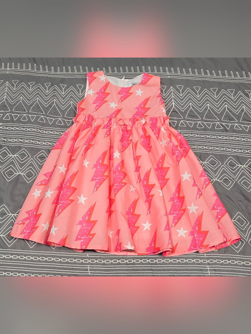 Lola + The Boys Lightning Bolt Dress Size Youth 4
